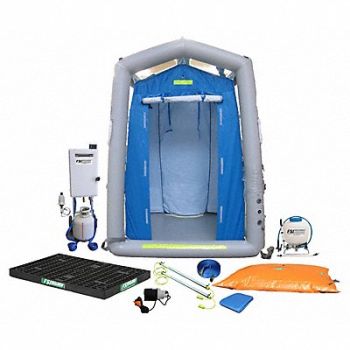 FSI Decontamination Shower PVC/Nylon 800 lb., 46MN62