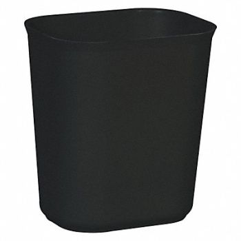 RUBBERMAID COMMERCIAL PRODUCTS F9111 Wastebasket Rectangular 3-1/2 gal Black, 5M741