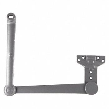 LCN Spring Cush Stop Arm Slvr 14-1/16 in L, 46TY52