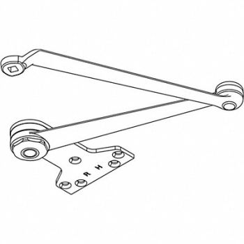 LCN Hold Open Arm Slvr 11-1/4 in L LH, 46TZ07