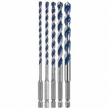BOSCH Masonry Drill Set 5pc Carbide Tip PK5, 46U356