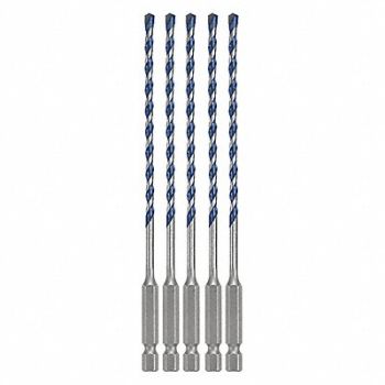 BOSCH Hammer Masonry Drill 5/32in PK5, 46U359