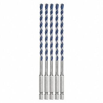 BOSCH Hammer Masonry Drill 3/16in PK5, 46U360