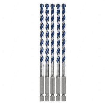 BOSCH Hammer Masonry Drill 1/4in PK5, 46U362