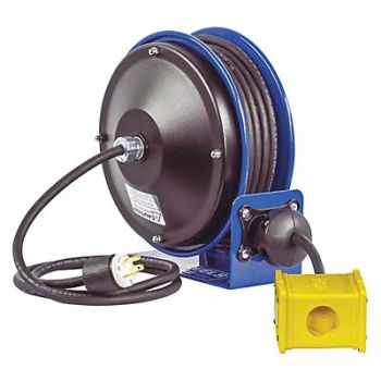 COXREELS Cord Reel 30ft 12 AWG Receptacle 120VAC, 46U999
