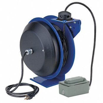 COXREELS Cord Reel 50ft 12 AWG GFCI 120VAC, 46V015