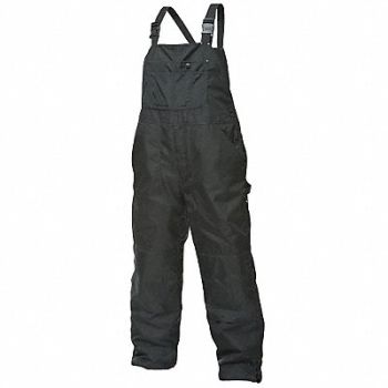 TOUGH DUCK H4959 Bib Overalls Black Size 42x32 in, 46W043