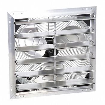 AIRMASTER FAN ShtrMnt ExhFn 18In Bld Dia Alum 115V, 46Z429