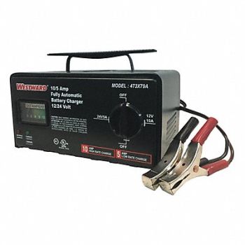 WESTWARD Charger For 12/24V Battery 2.7A Input, 473X79