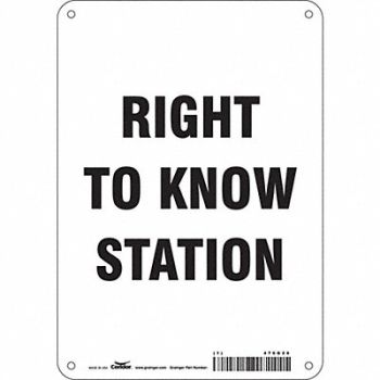 CONDOR Safety Sign 7 Wx10 H 0.032 Thickness, 476G26
