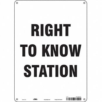 CONDOR Safety Sign 10 Wx14 H 0.032 Thickness, 476G27