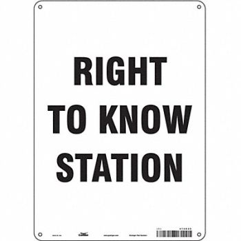 CONDOR Safety Sign 10 Wx14 H 0.055 Thickness, 476G29