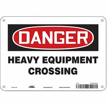 CONDOR J8679 Safety Sign 7 in x 10 in Polyethylene, 476L08