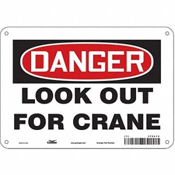 CONDOR Safety Sign 7 in x 10 in Aluminum, 476L14
