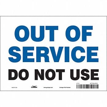 CONDOR J8984 Safety Sign 10 inx7 in Magnetic Vinyl, 479L92