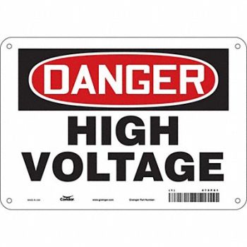 CONDOR J6931 Safety Sign 7 in x 10 in Polyethylene, 479P61