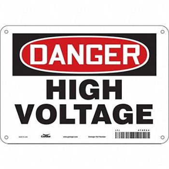 CONDOR J6931 Safety Sign 7 inx10 in Polyethylene, 479P64