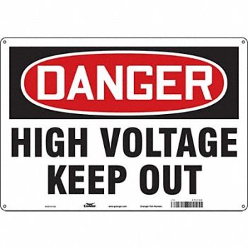 CONDOR Safety Sign 14 inx20 in Aluminum, 479T60