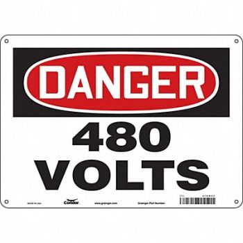 CONDOR Safety Sign 10 in x 14 in Polyethylene, 479W57
