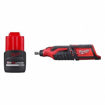 MILWAUKEE M12CP2.5 Battery M12 Rotary Tool, 387WP6