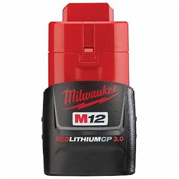 MILWAUKEE Battery 3.0 Ah Li-Ion, 49JV07