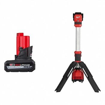 MILWAUKEE M12 XC5.0 Batt M12 ROCKET Tower Light, 387WP8