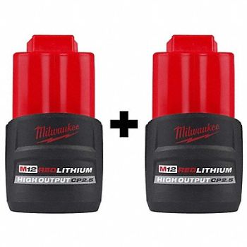 MILWAUKEE Battery Packs 2 M12 CP2.5, 385XG6