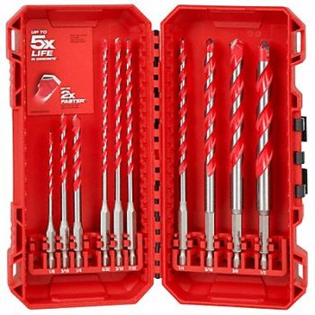 MILWAUKEE Rotary Hammer Drill Bit Set Hex Shank, 798HJ6