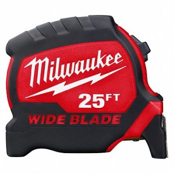 MILWAUKEE Tape Measure SAE Blade 25 ft L, 55ED60