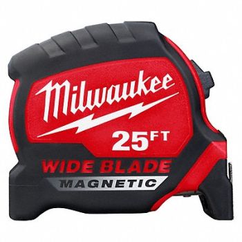 MILWAUKEE Tape Measure SAE Blade 25 ft L, 55ED61