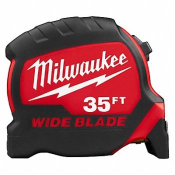 MILWAUKEE Tape Measure SAE Blade 35 ft L, 55ED62