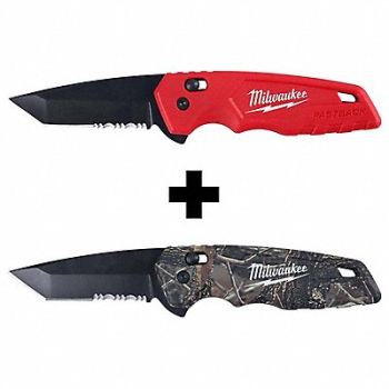 MILWAUKEE Spring Assisted Folding Knife, 382YR2
