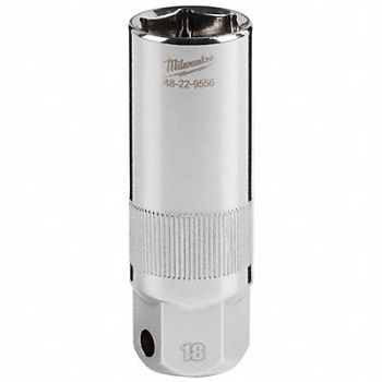 MILWAUKEE Spark Plug Socket 18 mm Socket Size, 801CG3