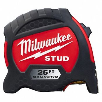 MILWAUKEE Tape Measure SAE Blade 25 ft L, 55ED67