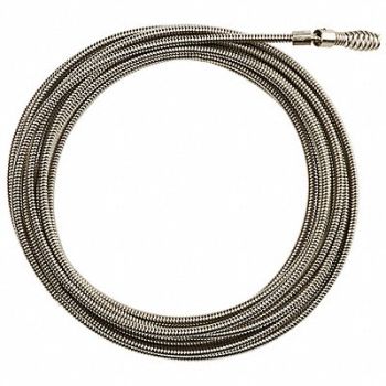 MILWAUKEE Drain Cleaning Cable 1/4 in Dia 25 ft L, 422W27