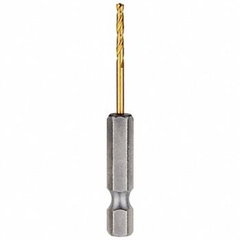 MILWAUKEE Hex Shank Drill 5/64 HSS PK2, 45KM69