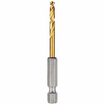 MILWAUKEE Hex Shank Drill 9/64 HSS, 45KM73