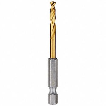 MILWAUKEE Hex Shank Drill 5/32 HSS, 45KM74