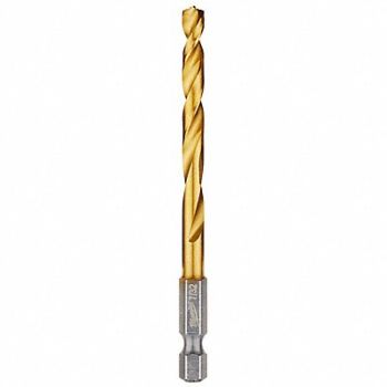 MILWAUKEE Hex Shank Drill 7/32 HSS, 45KM78