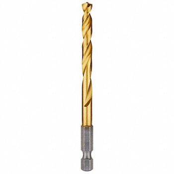MILWAUKEE Hex Shank Drill 15/64 HSS, 45KM79