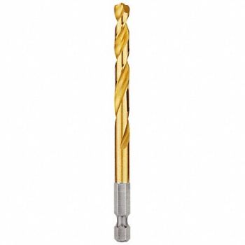 MILWAUKEE Hex Shank Drill 17/64 HSS, 45KM81