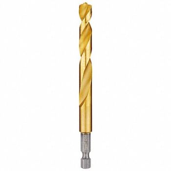 MILWAUKEE Hex Shank Drill 23/64 HSS, 45KM87