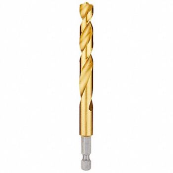 MILWAUKEE Hex Shank Drill 25/64 HSS, 45KM89