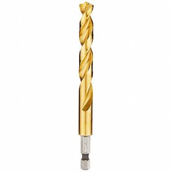 MILWAUKEE Hex Shank Drill 13/32 HSS, 45KM90