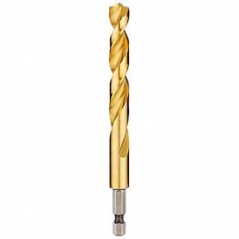 MILWAUKEE Hex Shank Drill 27/64 HSS, 45KM91