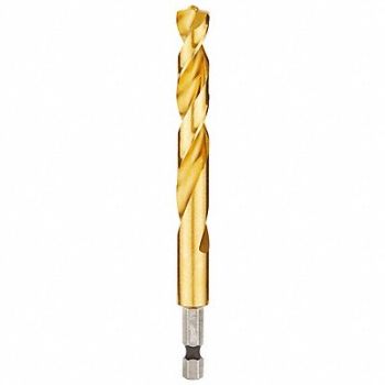 MILWAUKEE Hex Shank Drill 7/16 HSS, 45KM92