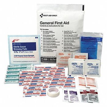 GRAINGER APPROVED First Aid Kit Bag 6 H x 1-1/2 W, 480G09