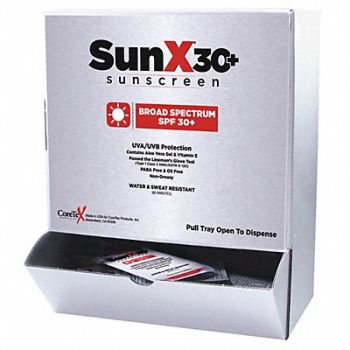 GRAINGER APPROVED Sunscreen Cream Box Wrapped Packets, 480G11
