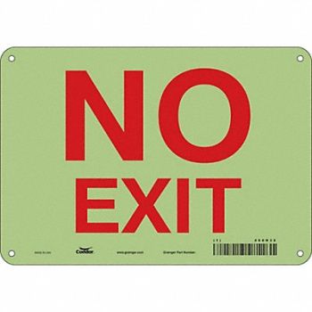 CONDOR K2119 Safety Sign 7 in x 10 in Polyethylene, 480H32