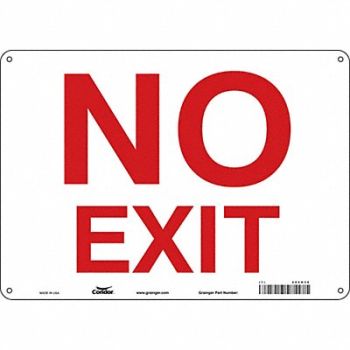 CONDOR J7055 Safety Sign 10 in x 14 in Polyethylene, 480H36